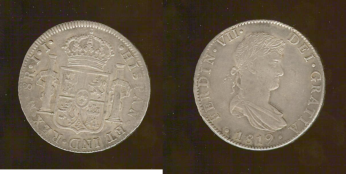 MEXIQUE 8 Reales Ferdinand VII 1819 SUP